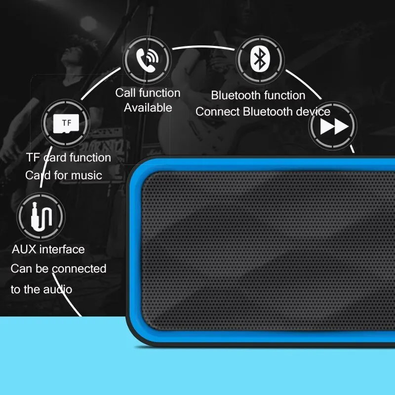 Portable Bluetooth speaker wireless Audio 3D hands free - Image 2