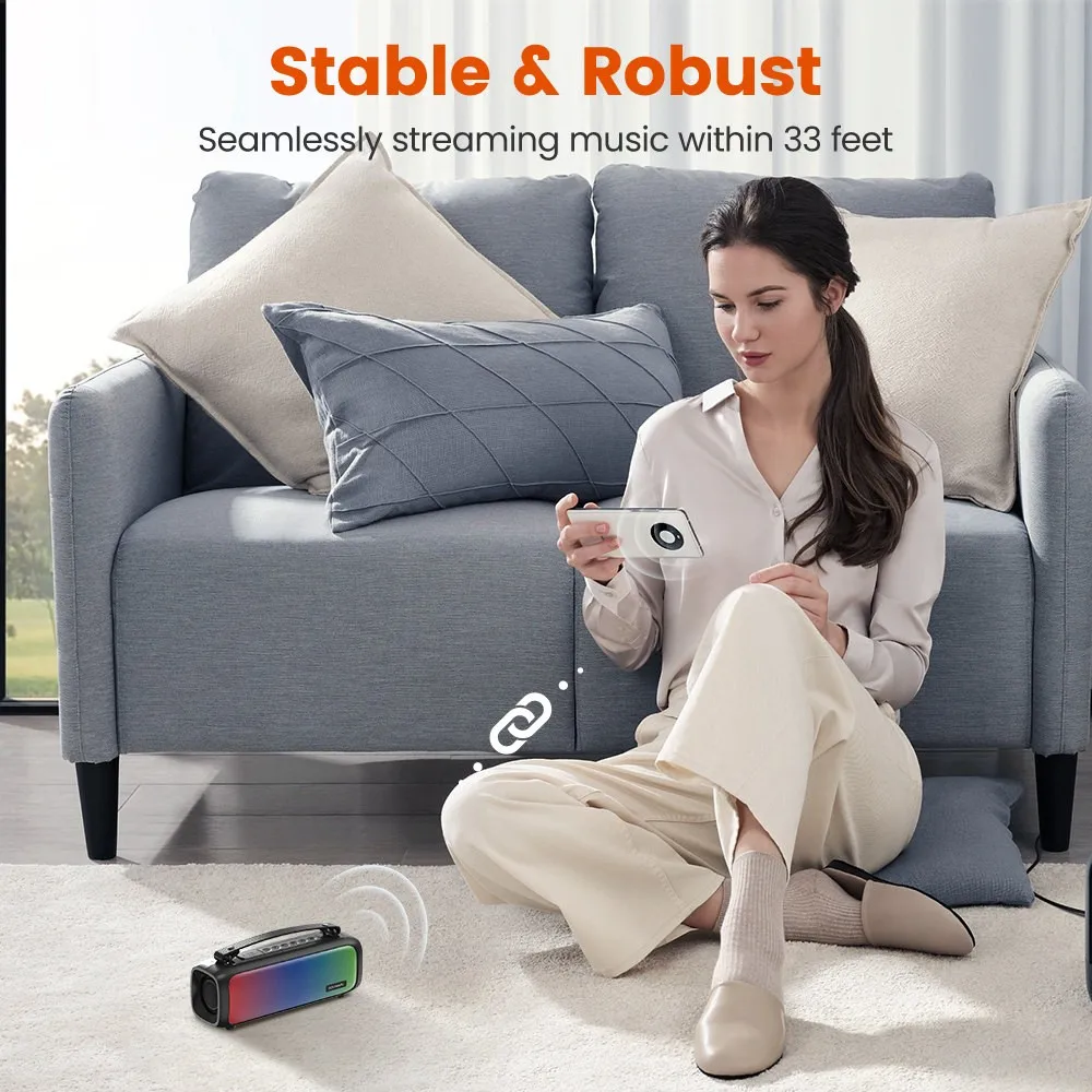 P3 25W portable outdoor speaker, powerful stereo - Image 6