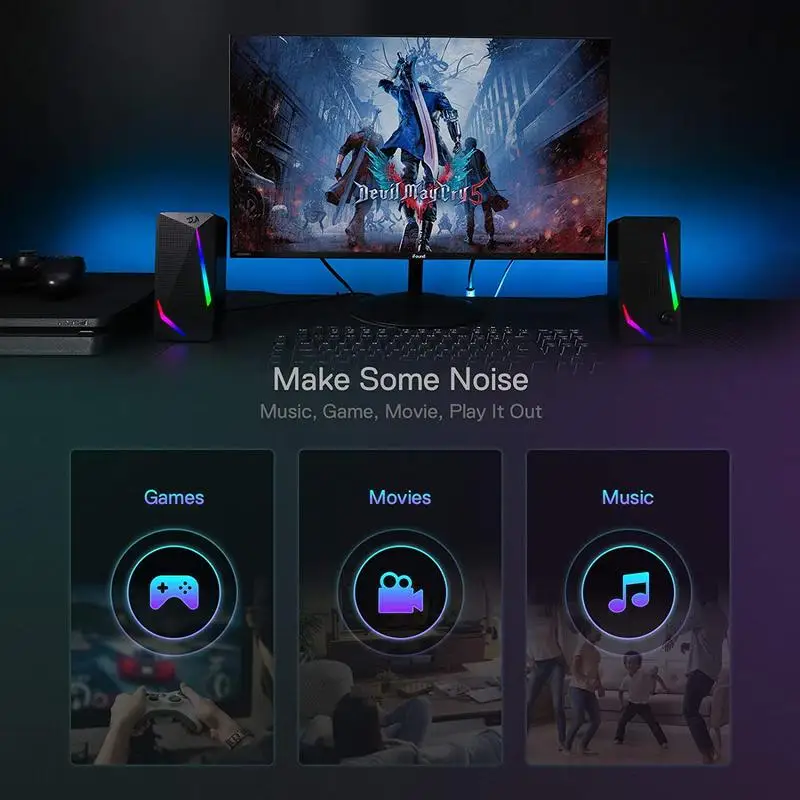 GS510 Waltz RGB Desktop Speakers, 2.0 Channel - Image 6